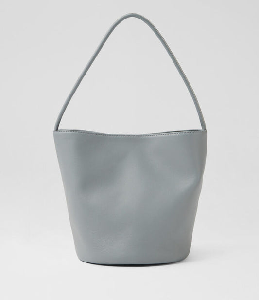 Image of Bags. Productname: Nolya Steel Blue Leather Handbag in Steel Blue colour by brand - MOLLINI