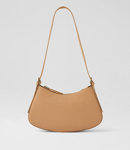 Image of Bags. Productname: Rayvn Nude Leather Handbag in Nude colour by brand - MOLLINI