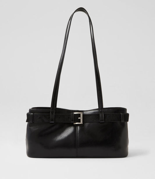 Image of Bags. Productname: Tilda Black Leather Pony Handbag in Black colour by brand - MOLLINI
