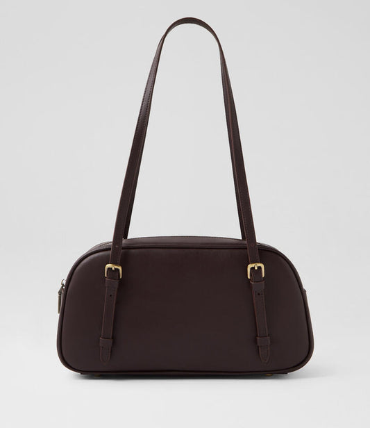 Image of Bags. Productname: Solea Burgundy Leather Handbag in Burgundy colour by brand - MOLLINI