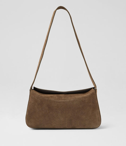 Image of Bags. Productname: Izley Moss Suede Handbag in Moss colour by brand - MOLLINI