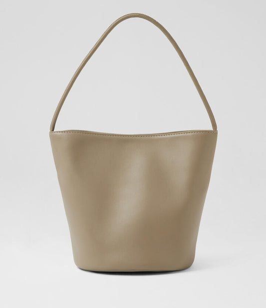 Image of Bags. Productname: Nolya Khaki Leather Handbag in Khaki colour by brand - MOLLINI