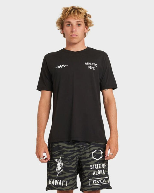 Image of T-Shirts. Productname: RVCA Mens Athletic Depart T-Shirt Black - in Black colour by brand - RVCA