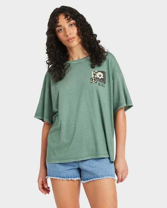 Image of T-Shirts. Productname: RVCA Womens Baggie Ii T-Shirt Wintermoss - in Wintermoss colour by brand - RVCA