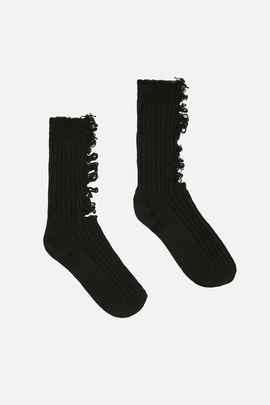 Image of Socks. Productname: Black Torn Socks in Black colour by brand - Black Friday