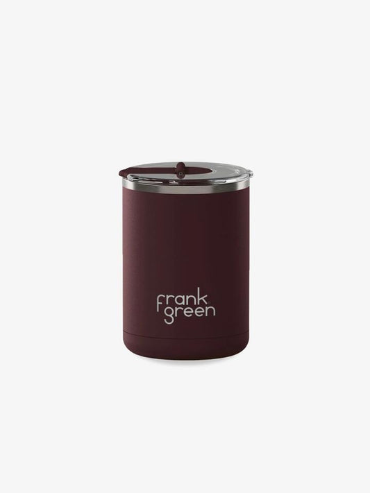 Image of Kitchen & Dining. Productname: Frank Green Ceramic Coffee Cup With Hinged Lid ONE SIZE Chocolate in Chocolate colour by brand - Frank Green