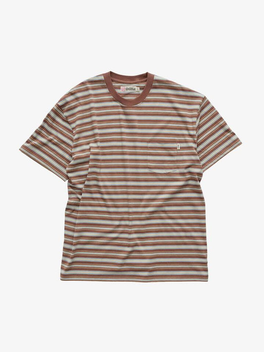 Image of T-Shirts. Productname: S-Double Stripe Pocket Tee in Chocolate colour by brand - S-Double