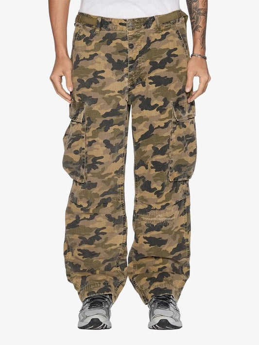 Image of a model wearing Pants. Productname: Ksubi Troop Cargo Pants in Camo colour by brand - Ksubi