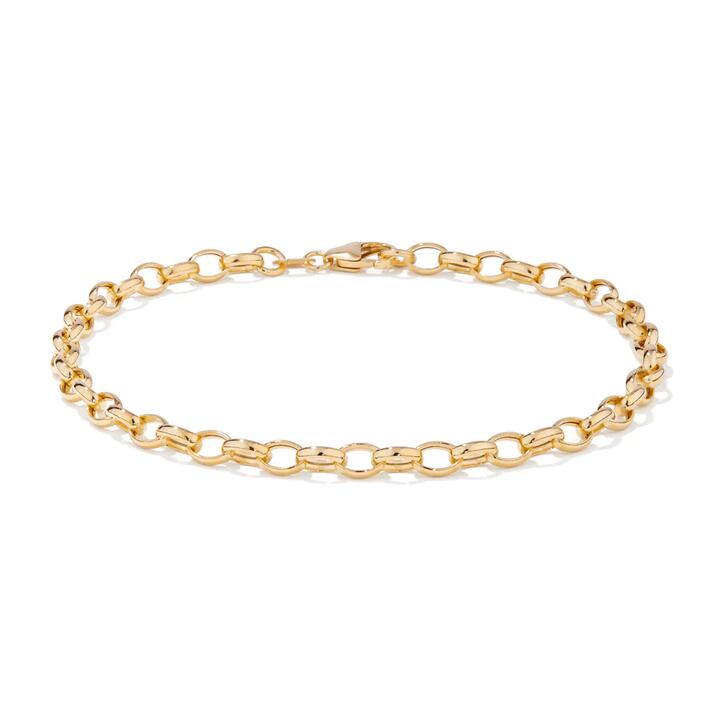 Image of Bracelets. Productname: 19cm Hollow Oval Blecher in 9kt Yellow Gold in Gold colour by brand - Bevilles