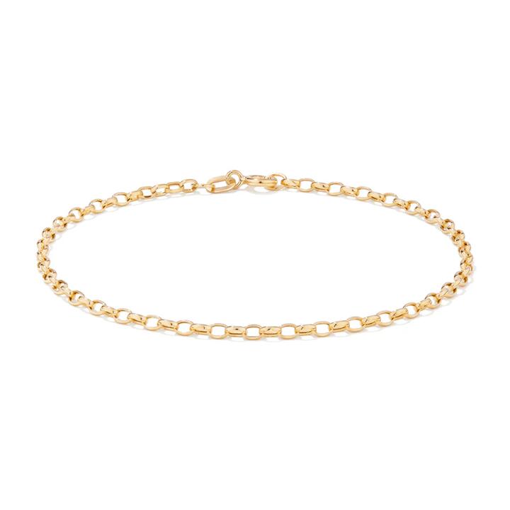 Image of Jewelry. Productname: 19cm Hollow Oval Belcher Chain in 9kt Yellow Gold in Gold colour by brand - Bevilles