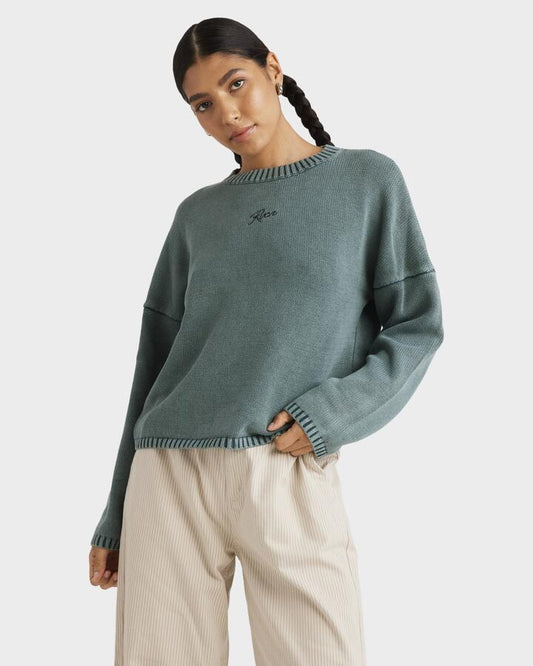Image of Accessories. Productname: RVCA - Womens Ivy Crew Neck - Olive - in Olive colour by brand - RVCA