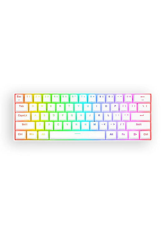 Image of Computer Accessories. Productname: Redragon K530WRGB-Pro Draconic Elite White 60% Wireless Mechanical Keyboard in White colour by brand - REDRAGON