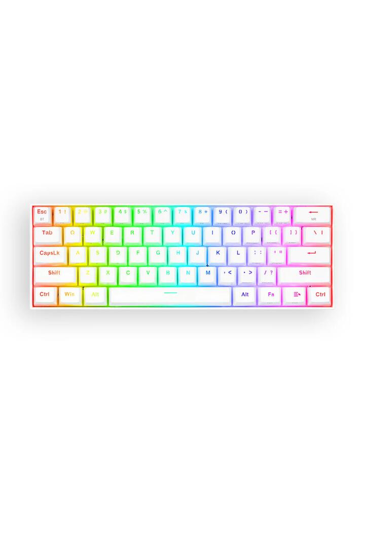 Image of Keyboards. Product name - Redragon K530WRGB-Pro Draconic Elite White 60% Wireless Mechanical Keyboard in White colour by brand - REDRAGON