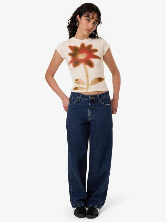 Image of a model wearing Tops. Productname: Thrills Eternal Dream Club Tee in Heritage White colour by brand - Thrills