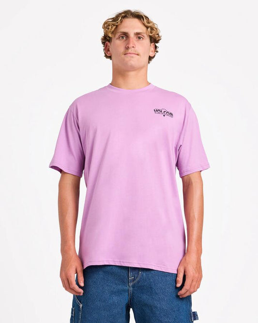Image of T-Shirts. Productname: Volcom Mens Aus The Early T-Shirt Iris Purple - in Iris Purple colour by brand - Volcom