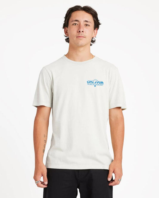 Image of T-Shirts. Product name - Volcom Mens Aus The Early T-Shirt Off White in Off White colour by brand - Volcom