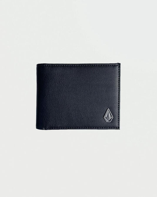 Image of Wallets & Money Clips. Productname: Volcom Mens Slim Stone Wallet Black - in Black colour by brand - Volcom