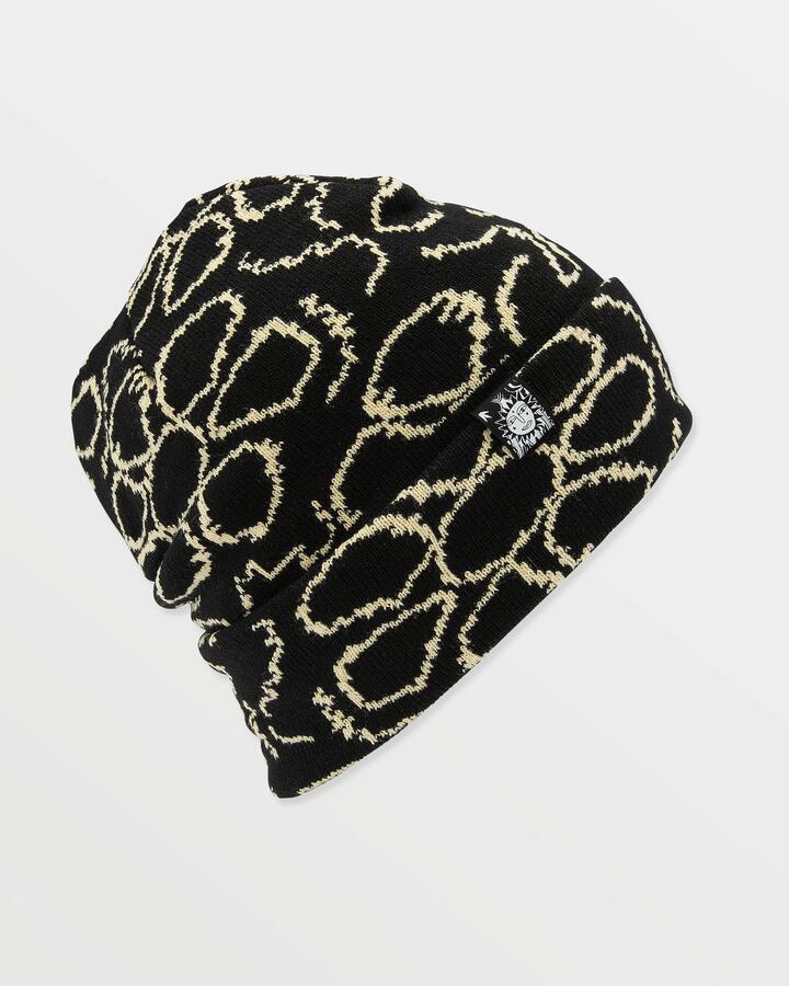 Image of Hats. Product name - Volcom Mens Longo Beanie Black in Black colour by brand - Volcom