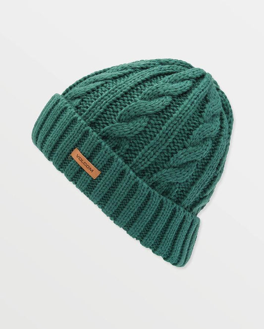 Image of Hats. Product name - Volcom Womens Stone Knit Beanie Atlantic Deep in Atlantic Deep colour by brand - Volcom