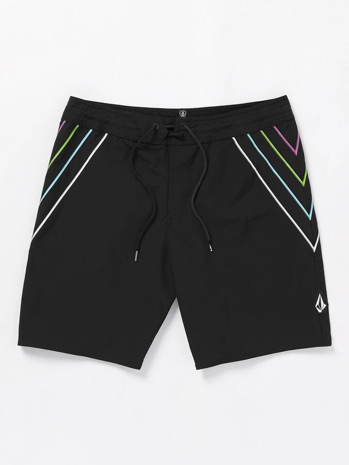 Image of Swimwear. Product name - Volcom Mens Stone V Liberators 19" Boardshorts Black in Black colour by brand - Volcom