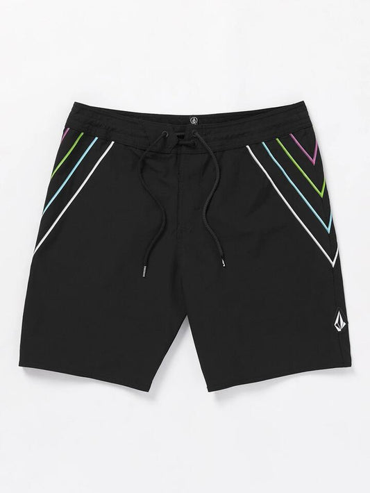 Image of Swimwear. Product name - Volcom Mens Stone V Liberators 19" Boardshorts Black in Black colour by brand - Volcom