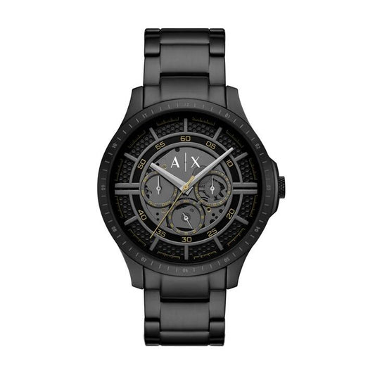 Image of Watches. Productname: Armani Exchange Multifunction Black Stainless Steel Watch AX2460 in Watch colour by brand - Armani Exchange