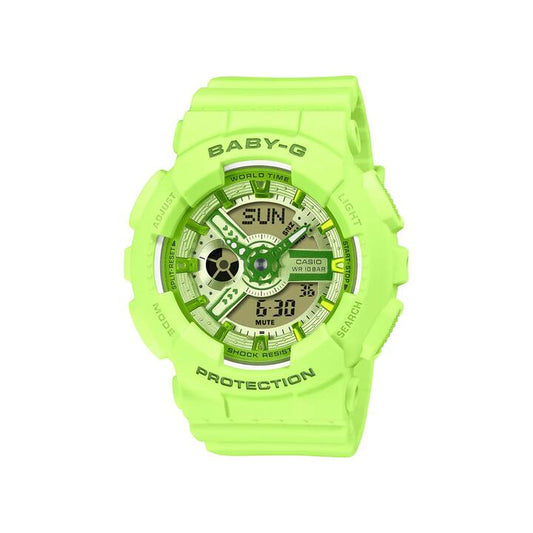 Image of Watches. Productname: Casio Baby G Duo Y2K Green Digital Watch BA110YK-3A in Watch colour by brand - Casio