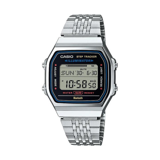 Image of Watches. Productname: Casio Vintage Silver Digital Watch ABL100WE-1A in Watch colour by brand - Casio