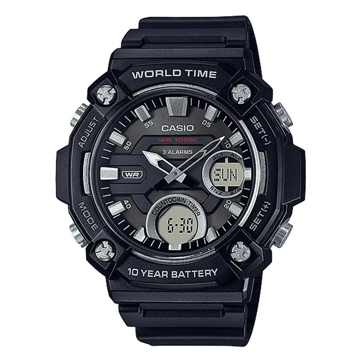 Image of Watches. Productname: Casio Men's Black Digital Analogue Watch AEQ120W-1A in Watch colour by brand - Casio