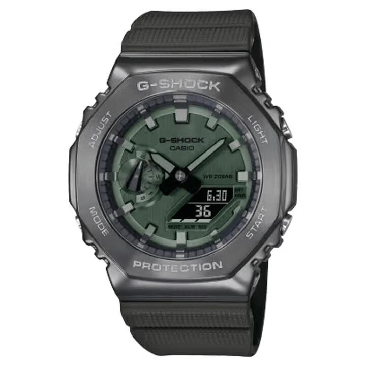 Image of Watches. Productname: Casio G-Shock Men's Dark Green Watch GM-2100B-3ADR in Watch colour by brand - Casio