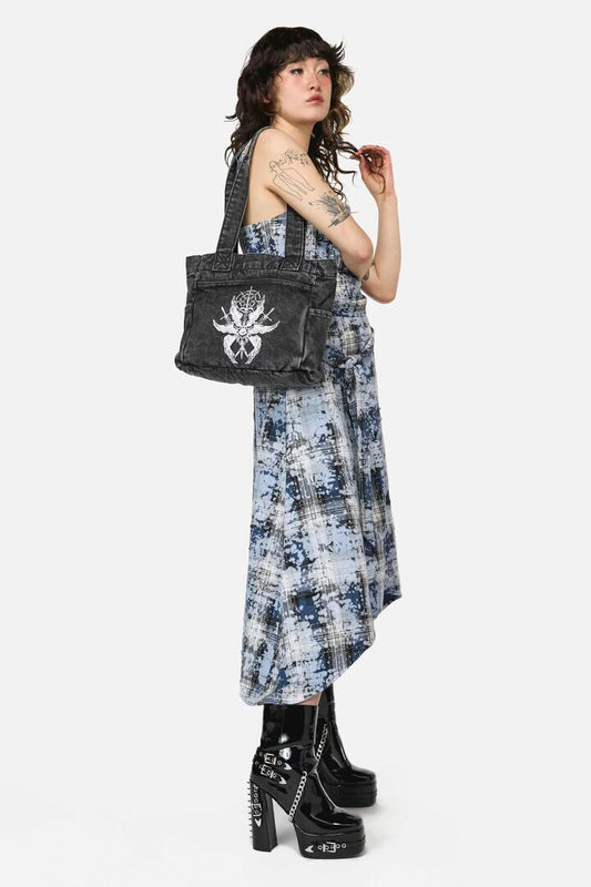 Image of Bags. Productname: Divination Printed Canvas Bag in Black colour by brand - Dangerfield