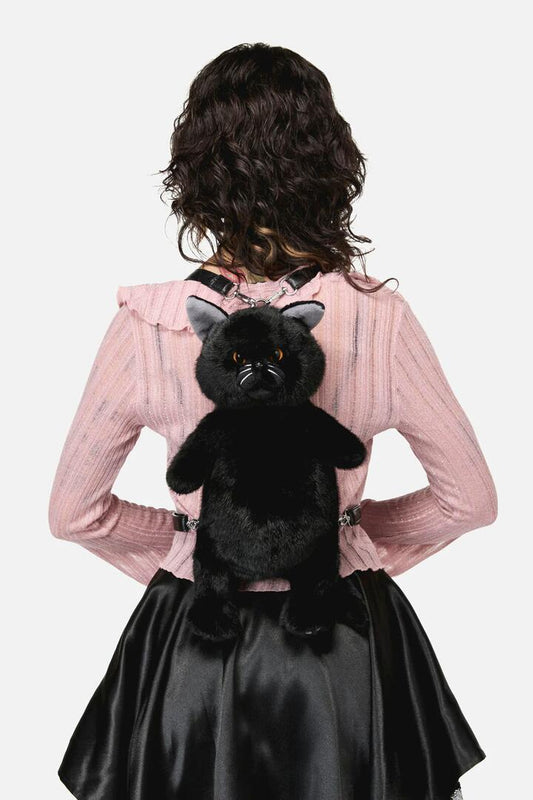 Image of Bags. Productname: Black Kitty Backpack in Black colour by brand - Dangerfield