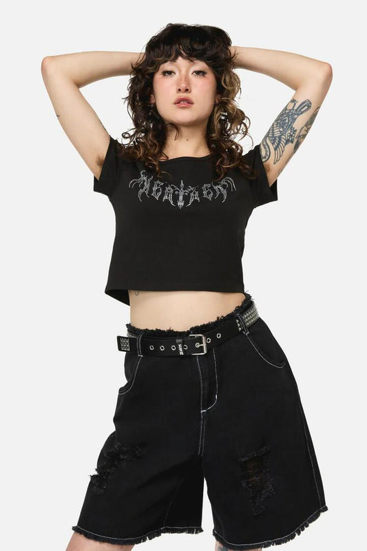 Image of Accessories. Productname: Pyramid Stud Belt in Black colour by brand - Dangerfield