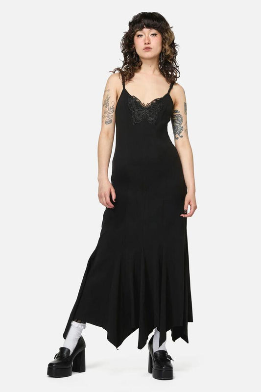 Image of Dresses. Productname: Naiad Goth Maxi Dress in Black colour by brand - Dangerfield