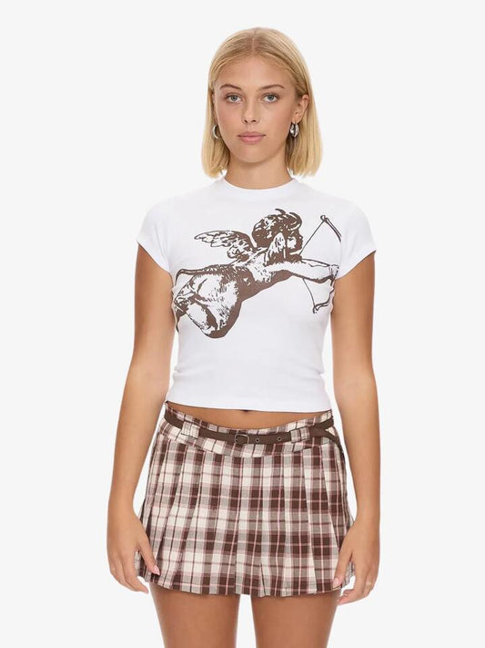 Image of Hats. Productname: Worship Cherub Cap Sleeve Tee in White colour by brand - Worship