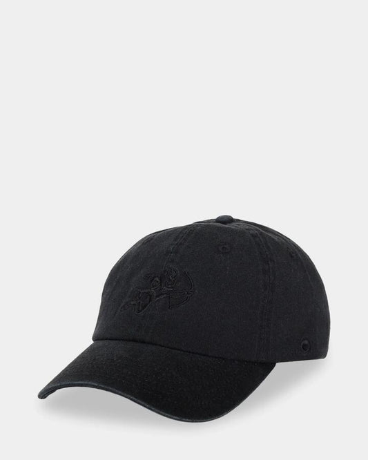 Image of Hats. Product name - Worship Womens Cherub Dad Cap Washed Black in Washed Black colour by brand - Worship