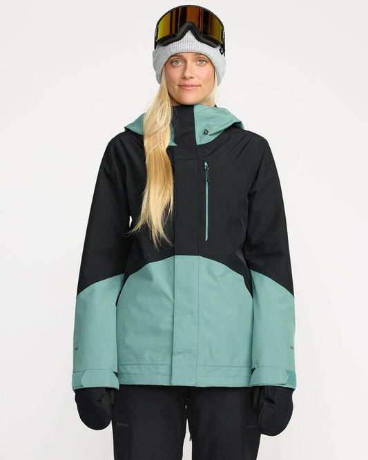 Image of Coats & Jackets. Product name - Volcom Womens V.Co Eras Gore-Tex Insulated Jacket Arctic Blue in Arctic Blue colour by brand - Volcom