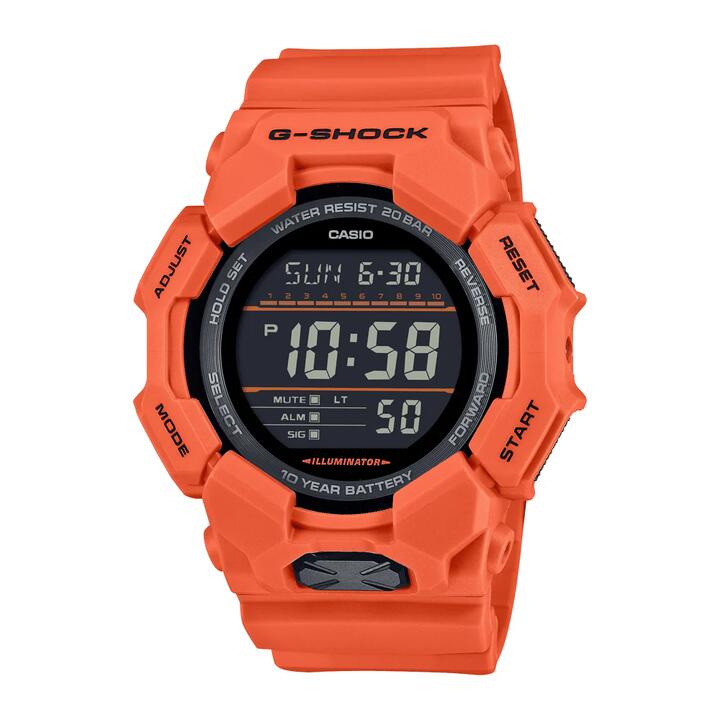 Image of Watches. Productname: Casio G-Shock Orange Digital Watch GD010-4D in Watch colour by brand - Casio G Shock