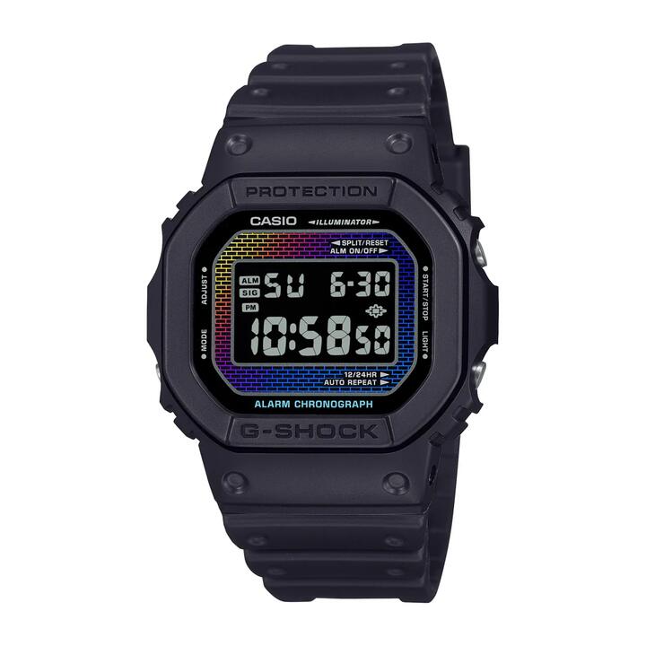 Image of Watches. Productname: Casio G-Shock Rainbow Digital Watch DW5600RW-1D in Watch colour by brand - Casio G Shock