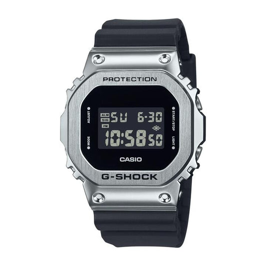 Image of Watches. Productname: Casio G Shock Black and Silver Digital Watch GM5600U-1D in Watch colour by brand - Casio G Shock