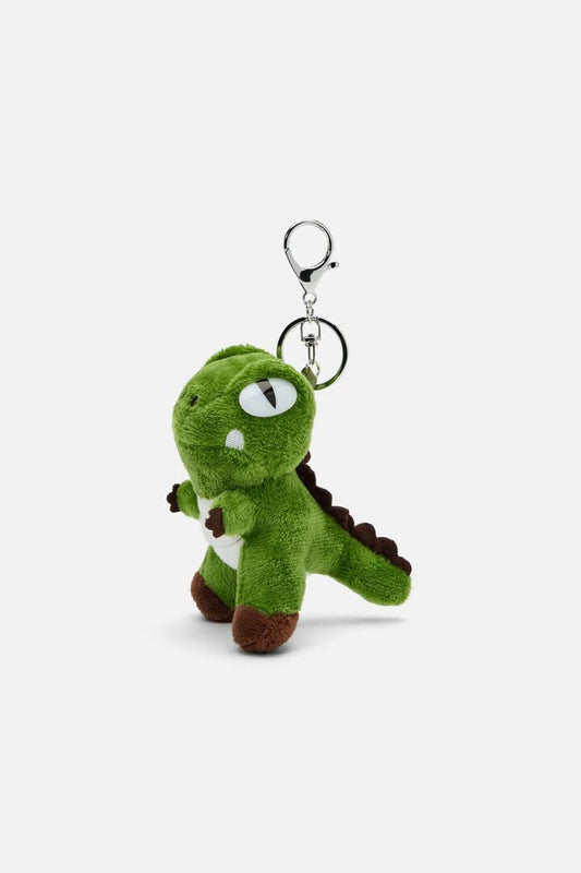 Image of Charms. Productname: Dinosaur Plush Bag Charm in Green colour by brand - Dangerfield