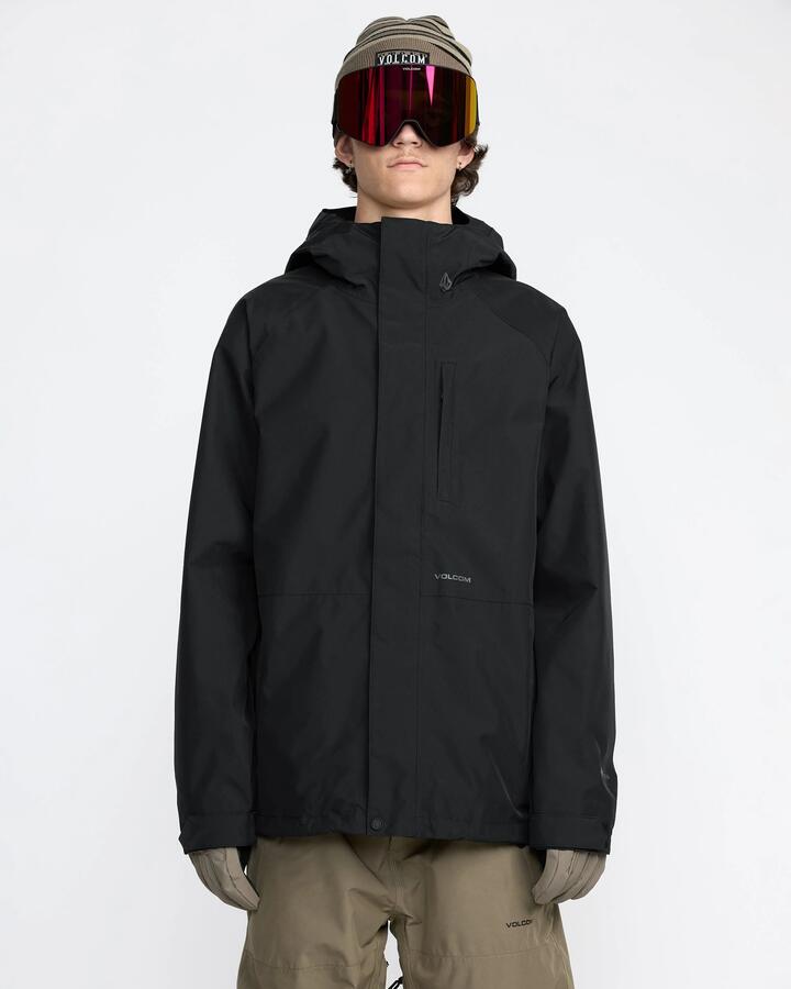 Image of Coats & Jackets. Product name - Volcom Mens Dua Gore -Tex Snow Jacket Black in Black colour by brand - Volcom