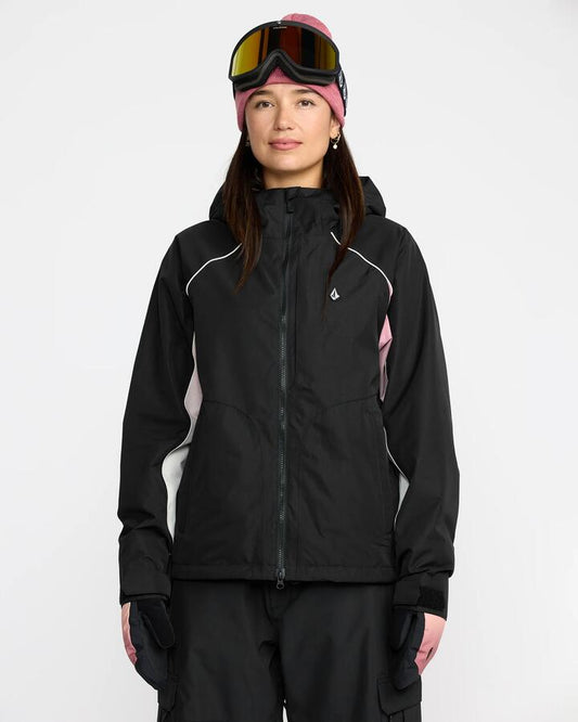 Image of Coats & Jackets. Product name - Volcom Womens Stone Smokeshow 20K Jacket Black in Black colour by brand - Volcom