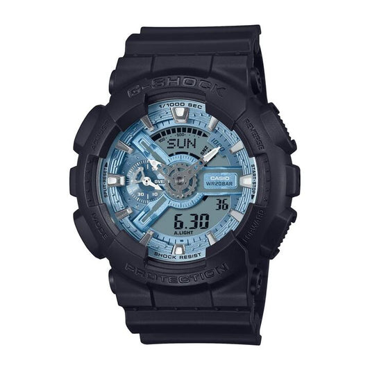 Image of Watches. Productname: Casio G Shock Black and Blue Digital Watch GA110CD-1A2 in Watch colour by brand - Casio G Shock