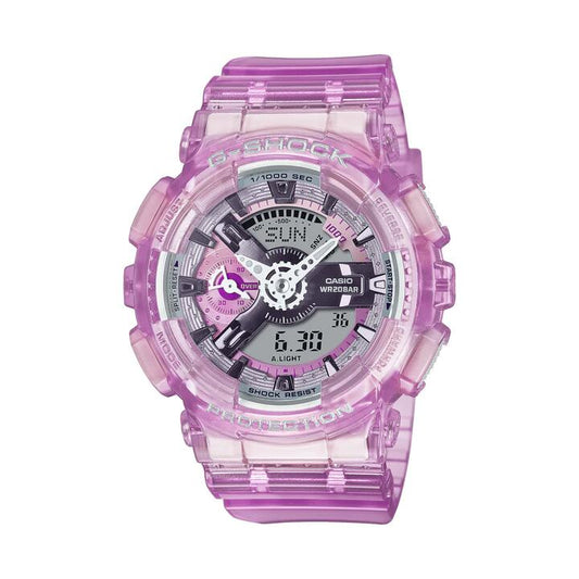 Image of Watches. Productname: Casio G Shock Virtual World Pink Digital Watch GMAS110VW-4A in Watch colour by brand - Casio G Shock