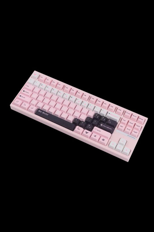 Image of Keyboards. Product name - MORKBLADE Bold TKL Pink Butterfly Limited Edition Magnetic HE Gaming Keyboard in Pink colour by brand - MORK BLADE