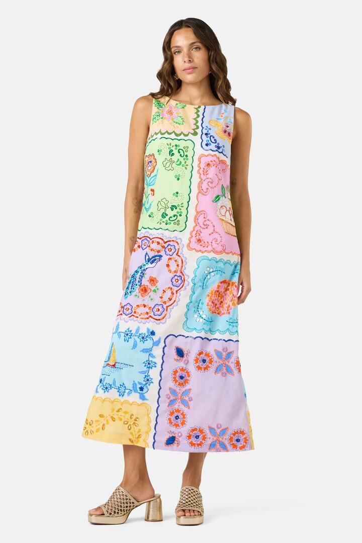 Image of Dresses. Productname: Short Stitch Shift Dress in Print colour by brand - Gorman