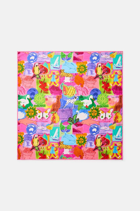 Image of Accessories. Productname: Pen Pals Square Scarf in Print colour by brand - Gorman