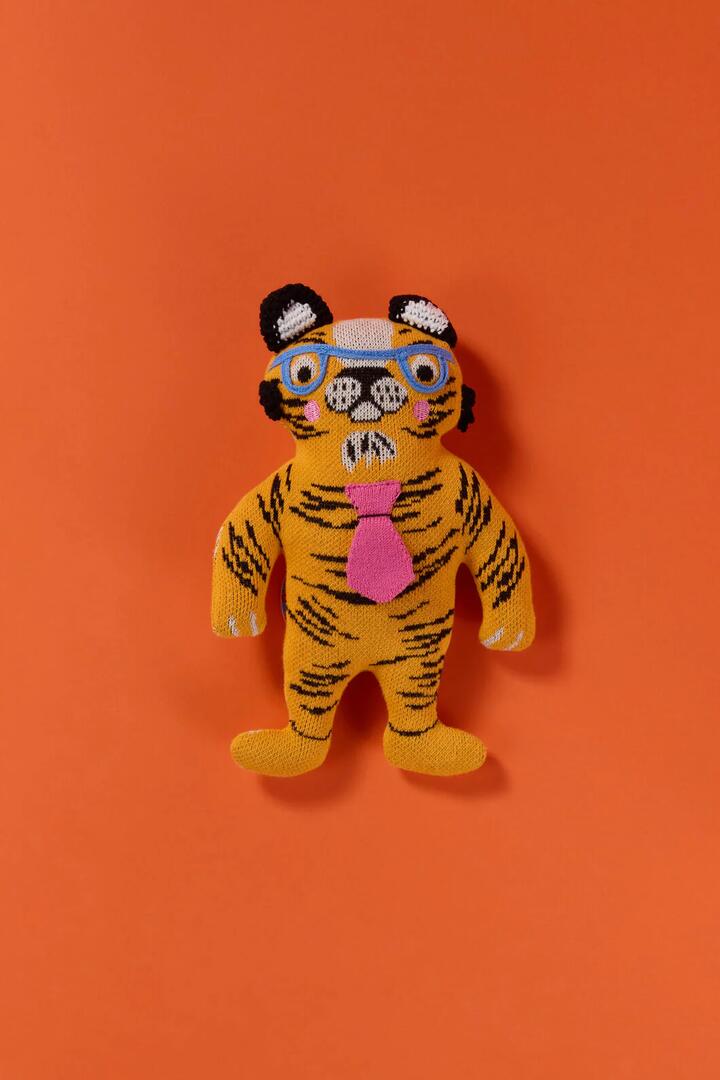 Image of Accessories. Productname: Tiger Guy Guy Knits Toy in Multi colour by brand - Gorman
