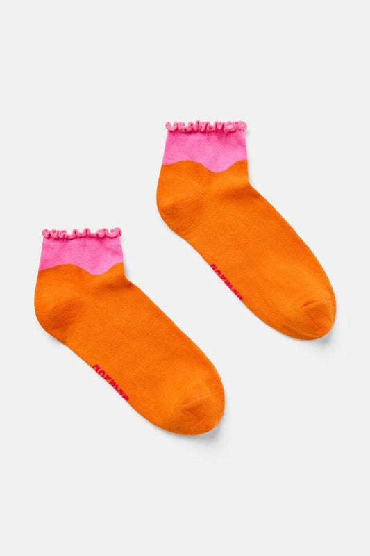 Image of Socks. Productname: Wavy Ankle Sock Orange in Multi colour by brand - Gorman